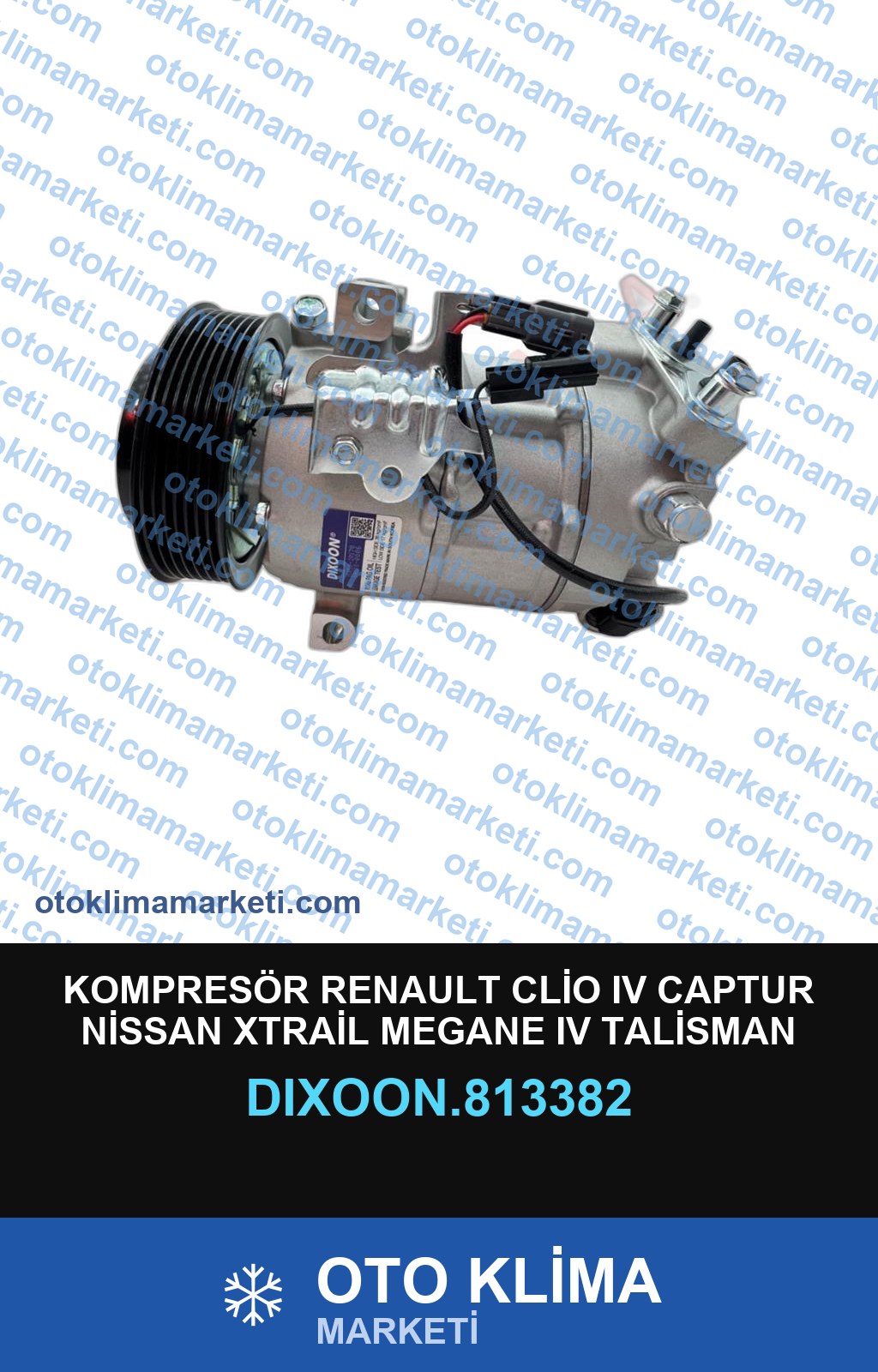 KOMPRESÖR RENAULT CLİO IV CAPTUR NİSSAN XTRAİL MEGANE IV TALİSMAN FLUANCE 1.6D 125MM 7PK