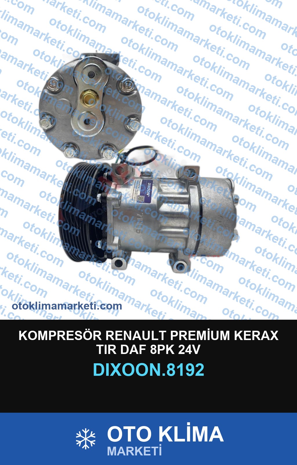 KOMPRESÖR RENAULT PREMİUM KERAX TIR DAF 8PK 24V