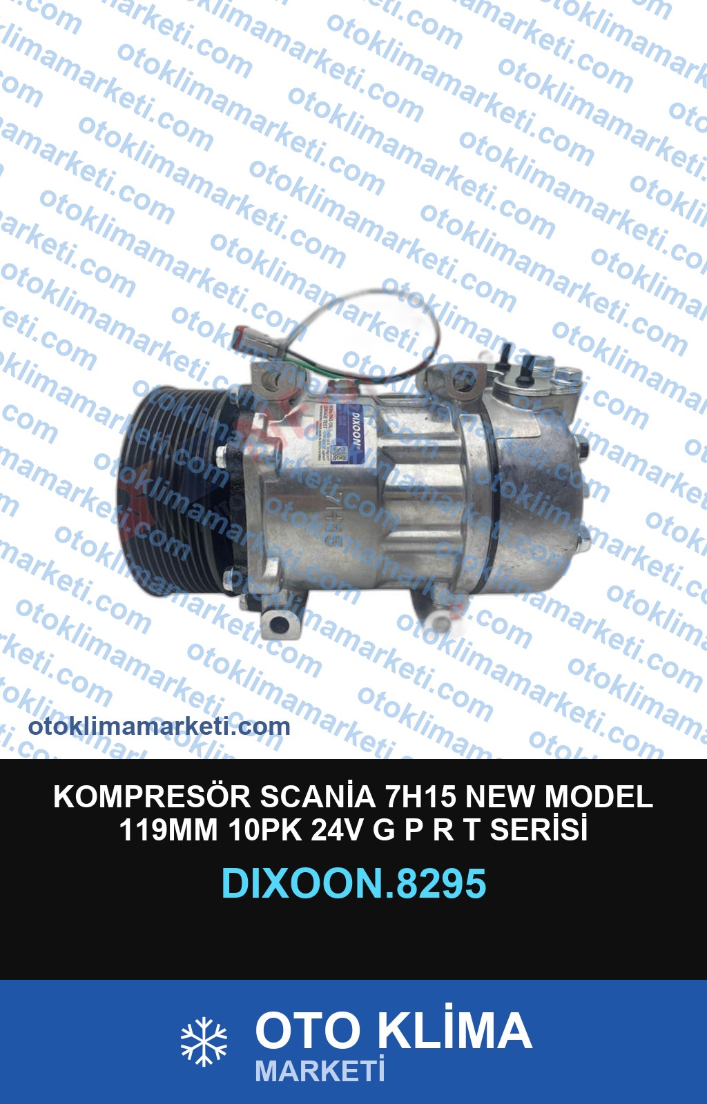 KOMPRESÖR SCANİA 7H15 NEW MODEL 119MM 10PK 24V G P R T SERİSİ
