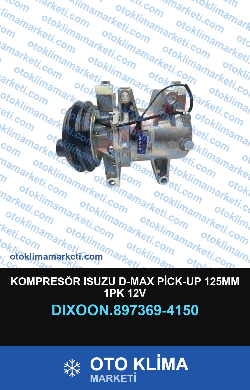 KOMPRESÖR ISUZU D-MAX PİCK-UP 125MM 1PK 12V