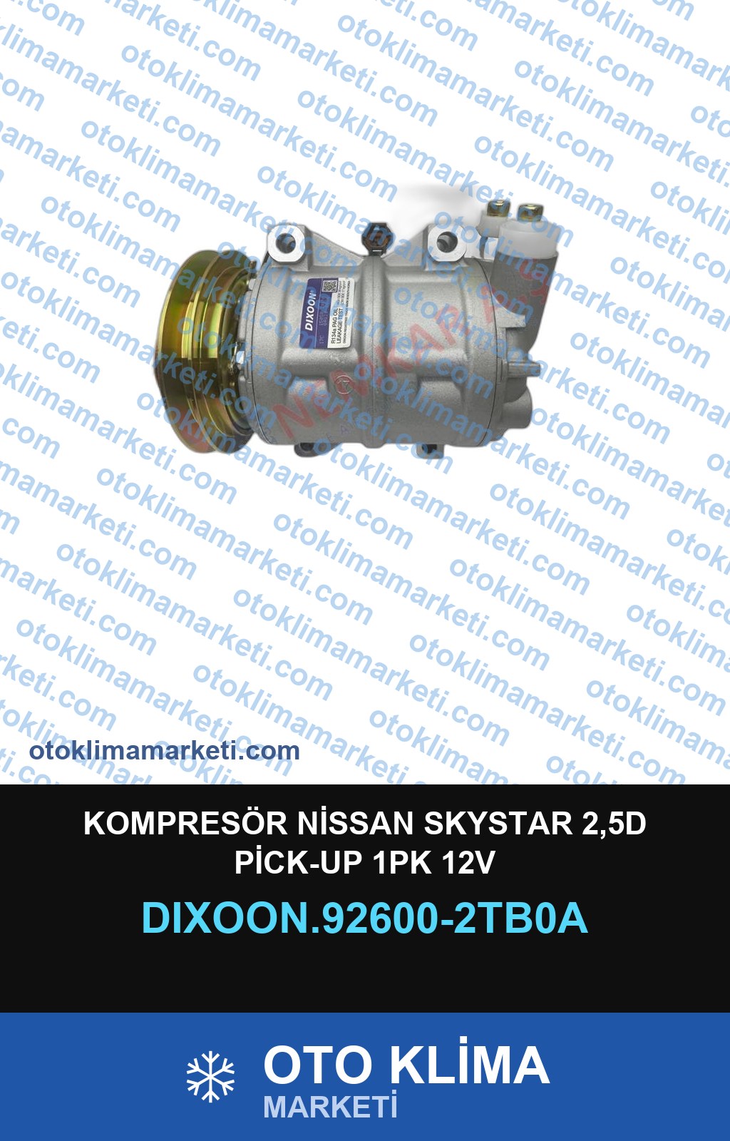 KOMPRESÖR NİSSAN SKYSTAR 2,5D PİCK-UP 1PK 12V