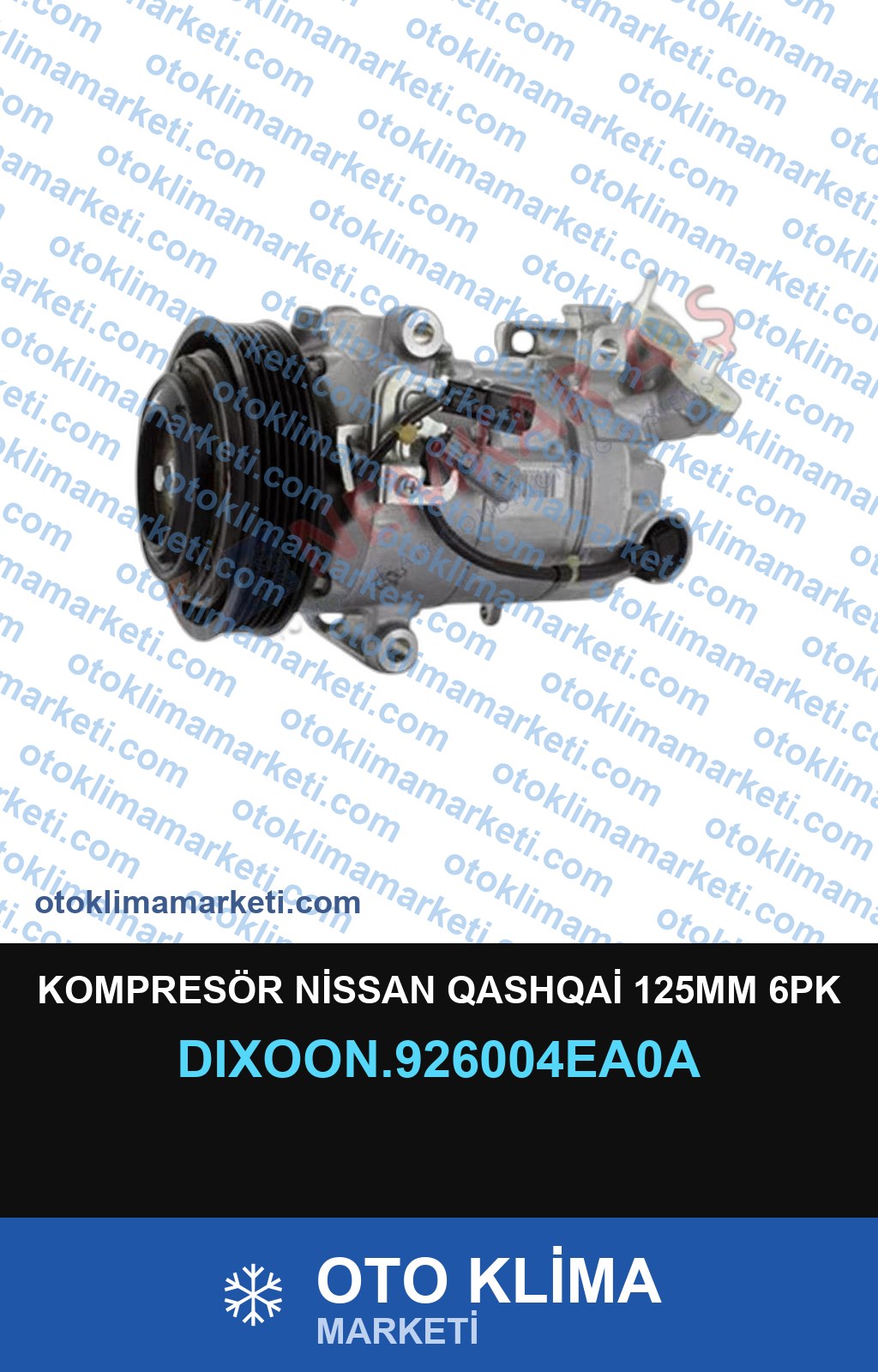 KOMPRESÖR NİSSAN QASHQAİ 125MM 6PK