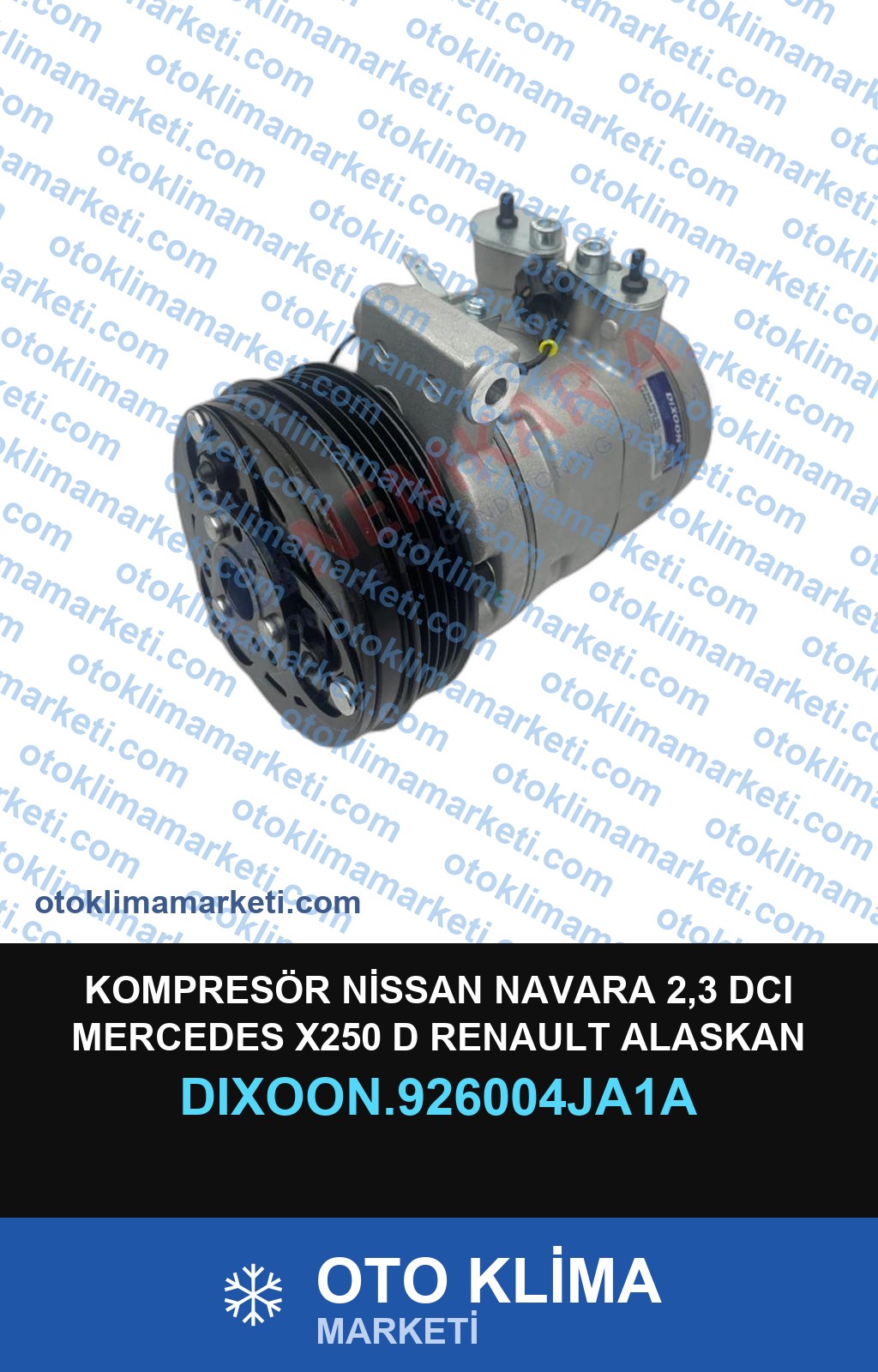 KOMPRESÖR NİSSAN NAVARA 2,3 DCI MERCEDES X250 D RENAULT ALASKAN 2,3DCİ 115MM 5PK