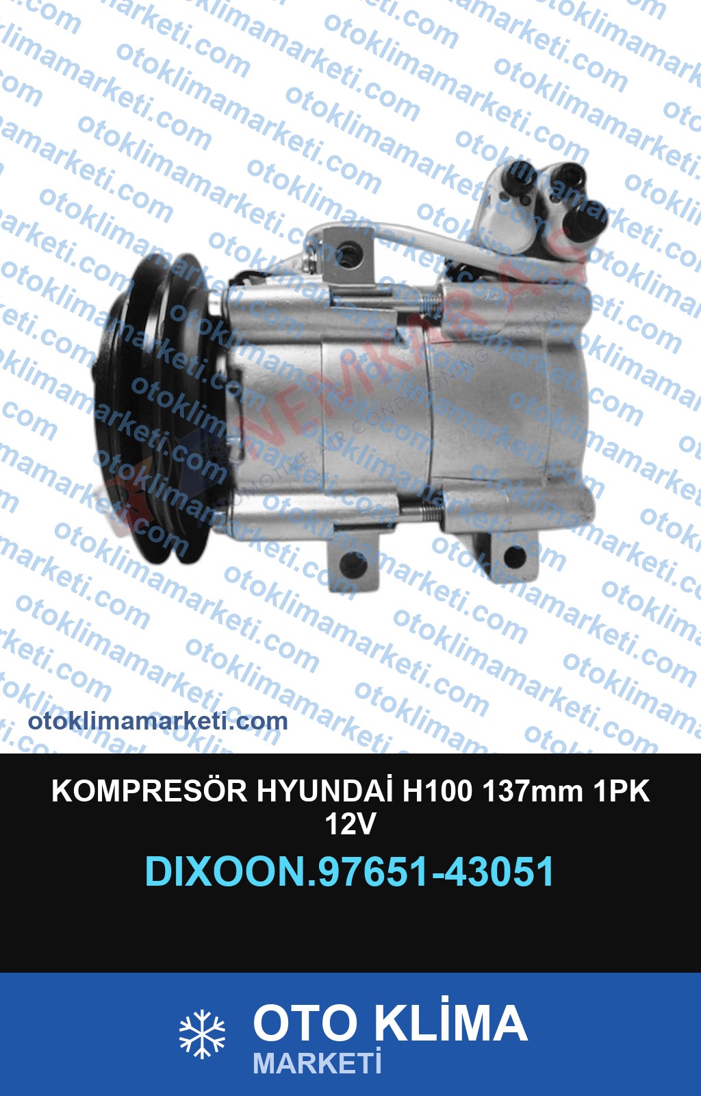 KOMPRESÖR HYUNDAİ H100 137mm 1PK 12V