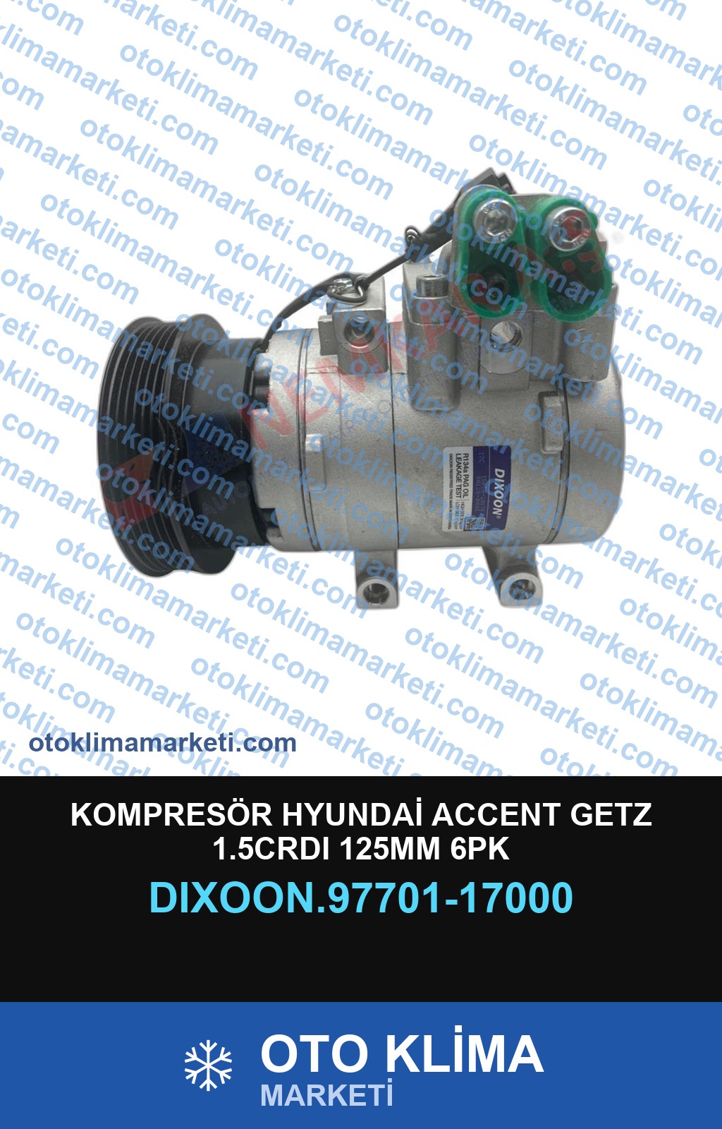 KOMPRESÖR HYUNDAİ ACCENT GETZ 1.5CRDI 125MM 6PK