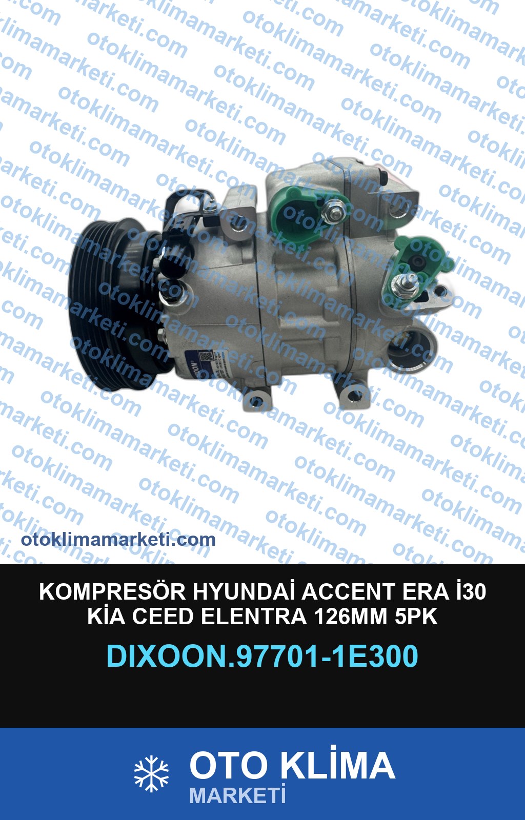 KOMPRESÖR HYUNDAİ ACCENT ERA İ30 KİA CEED ELENTRA 126MM 5PK