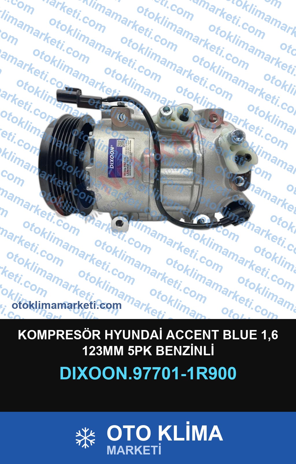 KOMPRESÖR HYUNDAİ ACCENT BLUE 1,6 123MM 5PK BENZİNLİ