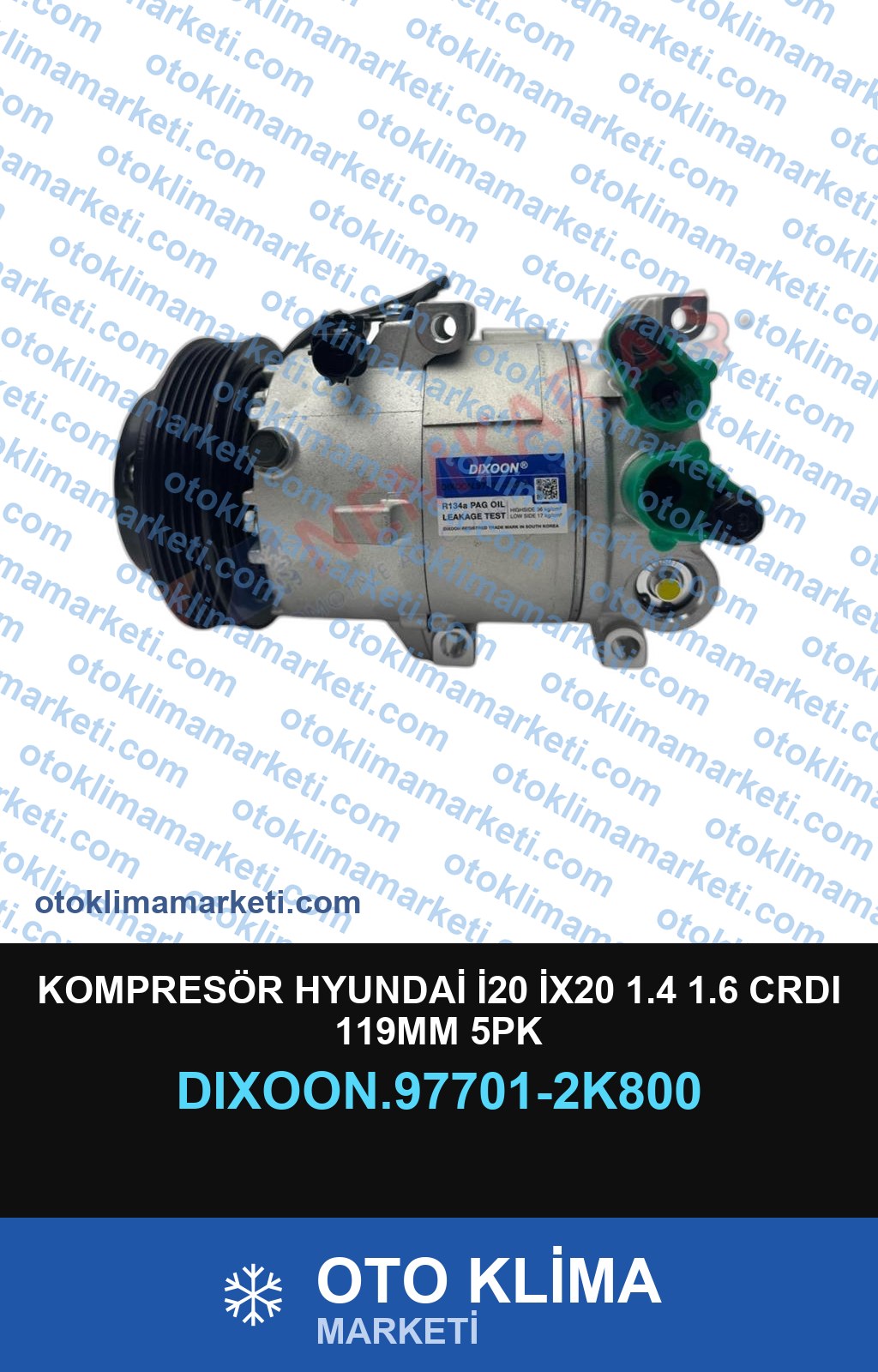 KOMPRESÖR HYUNDAİ İ20 İX20 1.4 1.6 CRDI 119MM 5PK