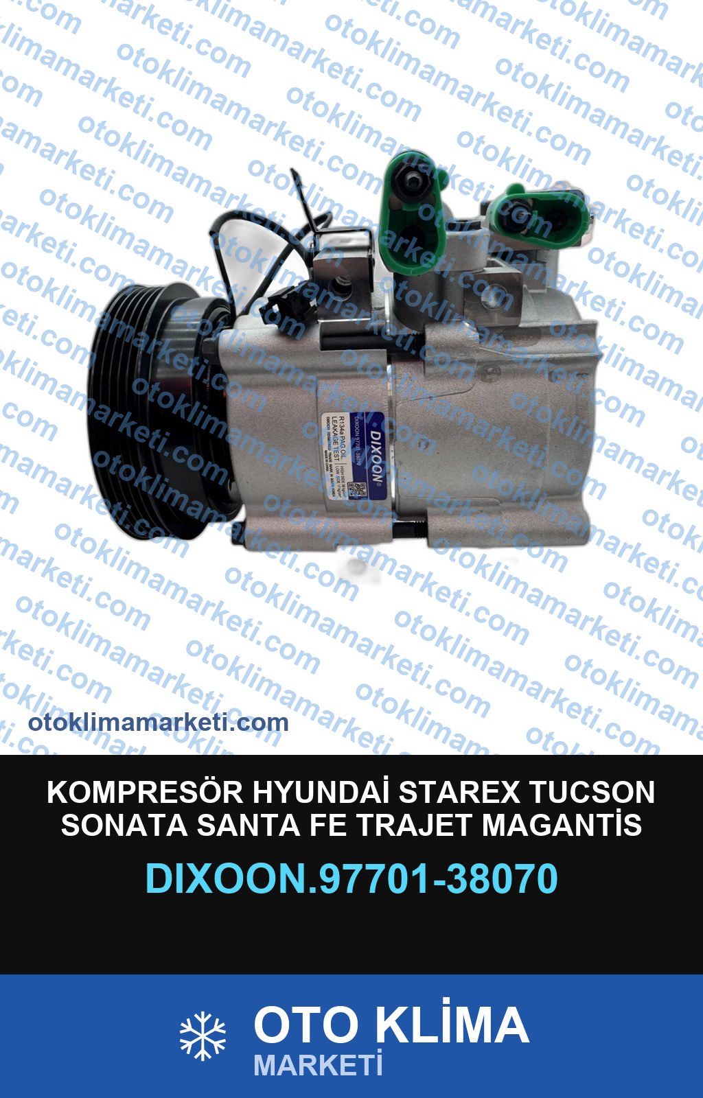 KOMPRESÖR HYUNDAİ STAREX TUCSON SONATA SANTA FE TRAJET MAGANTİS 122MM 5PK