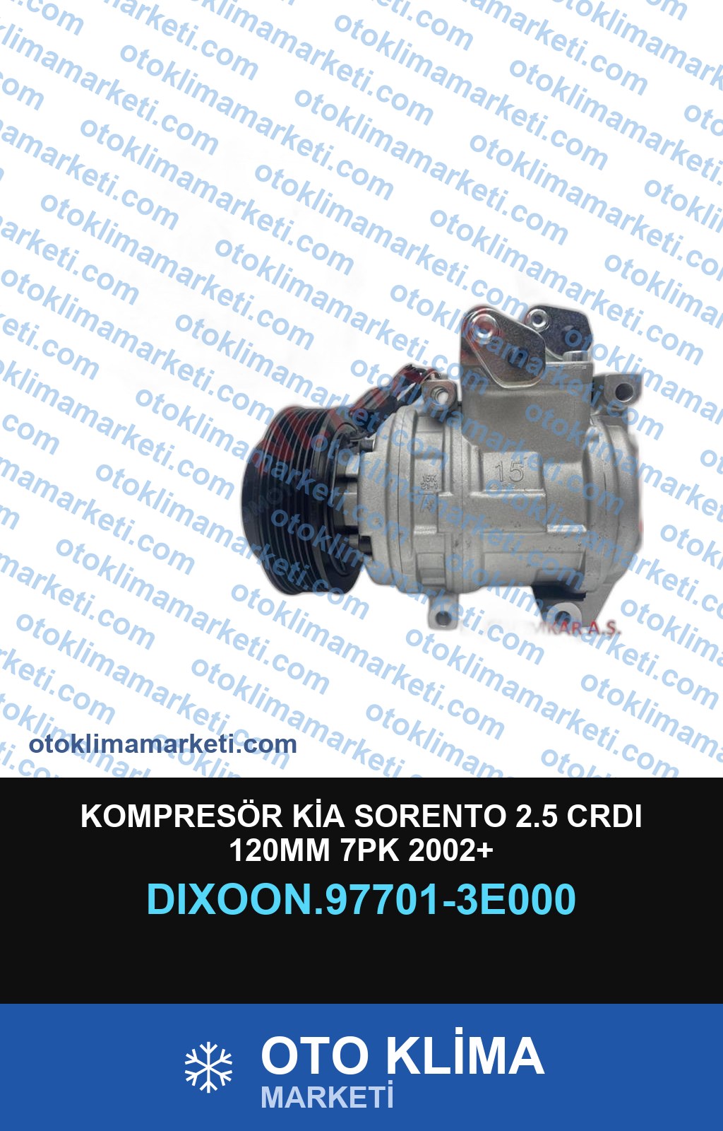KOMPRESÖR KİA SORENTO 2.5 CRDI 120MM 7PK 2002+