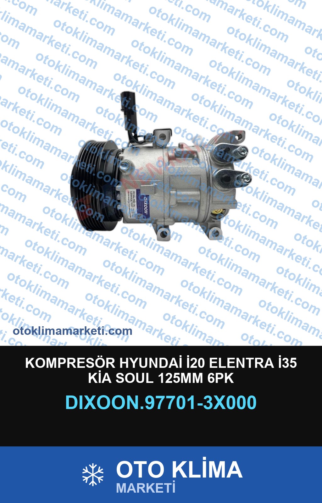 KOMPRESÖR HYUNDAİ İ20 ELENTRA İ35 KİA SOUL 125MM 6PK