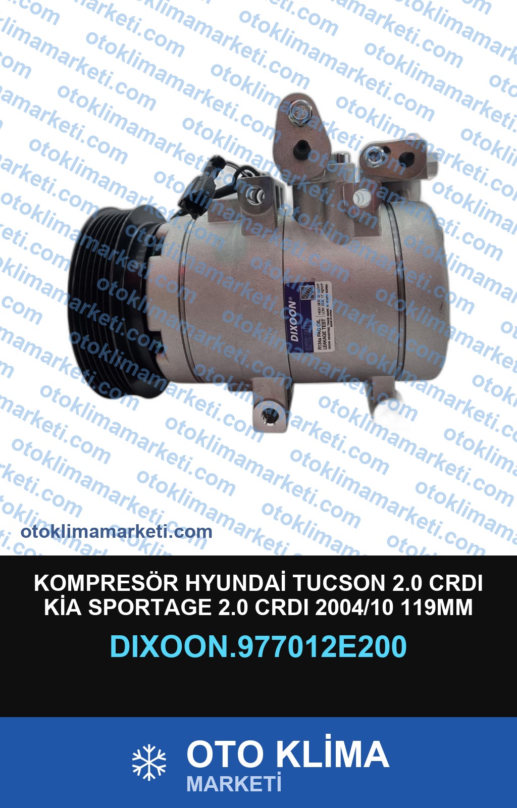 KOMPRESÖR HYUNDAİ TUCSON 2.0 CRDI KİA SPORTAGE 2.0 CRDI 2004/10 119MM 6PK