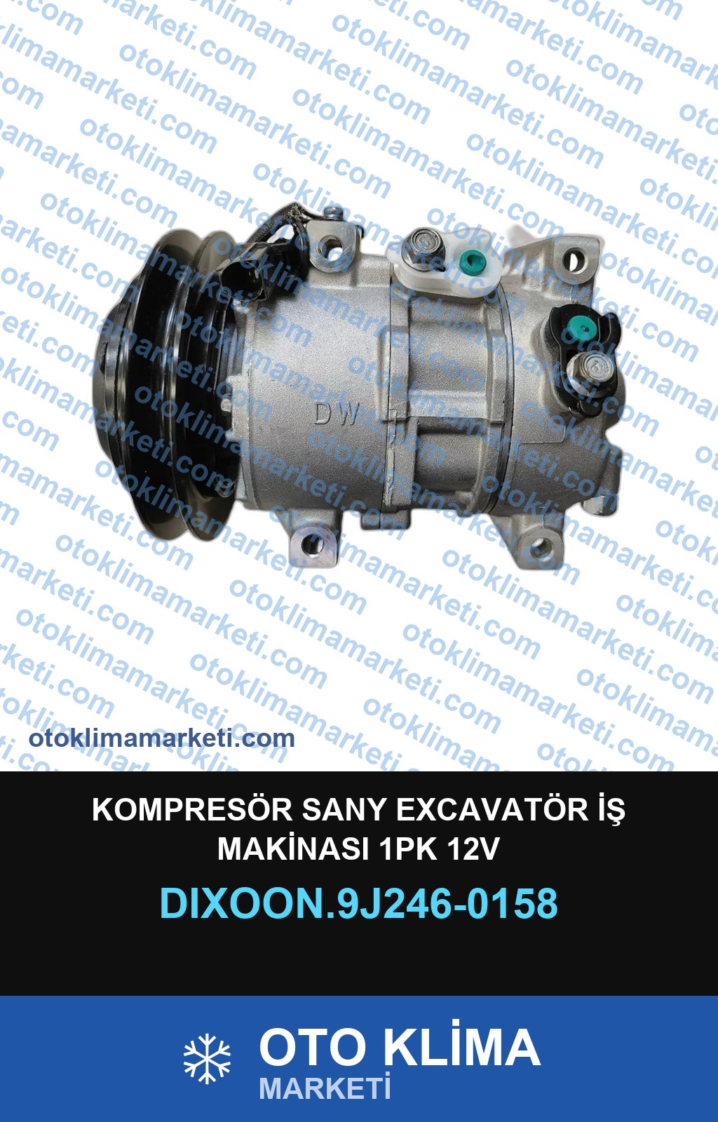 KOMPRESÖR SANY EXCAVATÖR İŞ MAKİNASI 1PK 12V