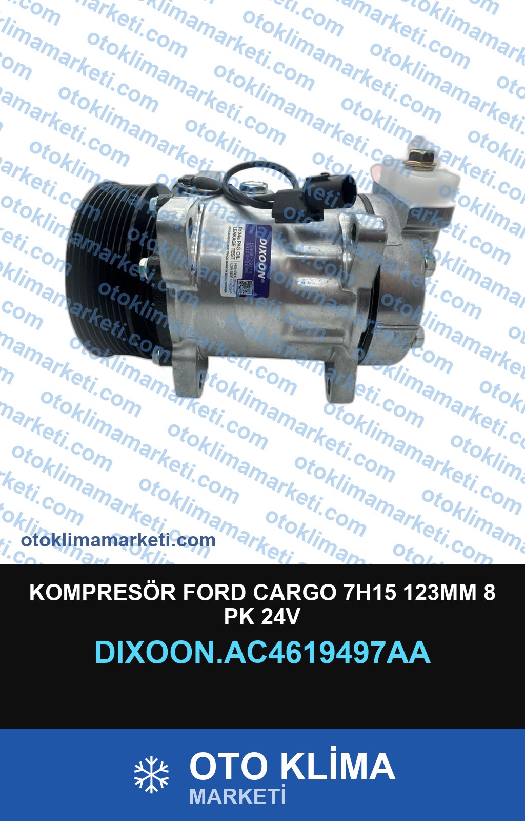 KOMPRESÖR FORD CARGO 7H15 123MM 8 PK 24V