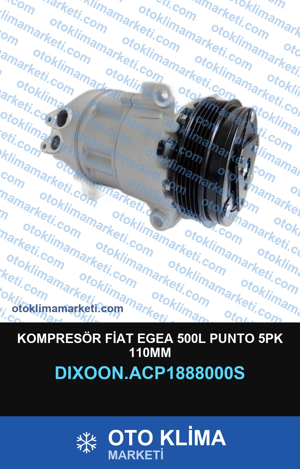 KOMPRESÖR FİAT EGEA 500L PUNTO 5PK 110MM
