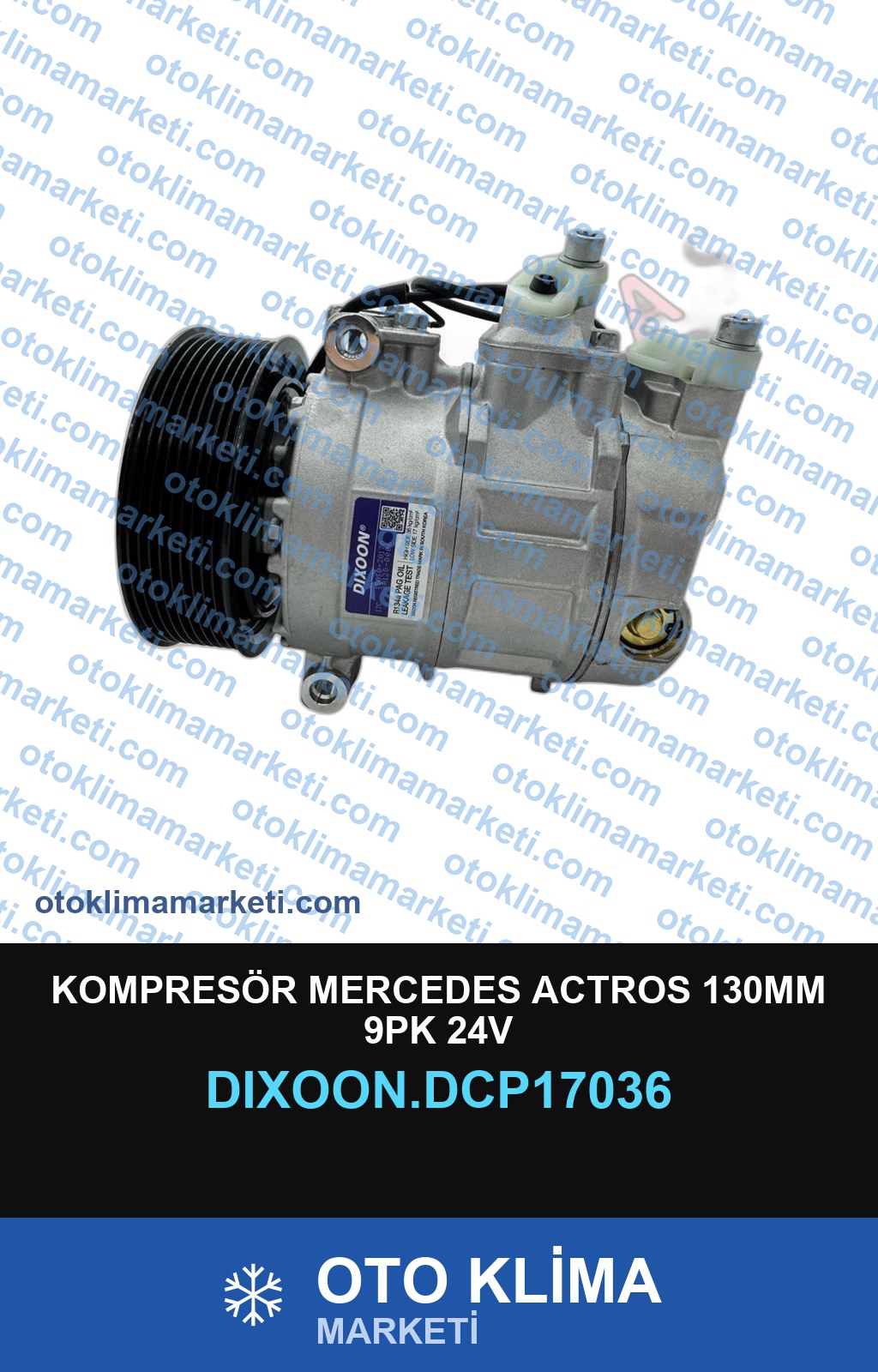 KOMPRESÖR MERCEDES ACTROS 130MM 9PK 24V