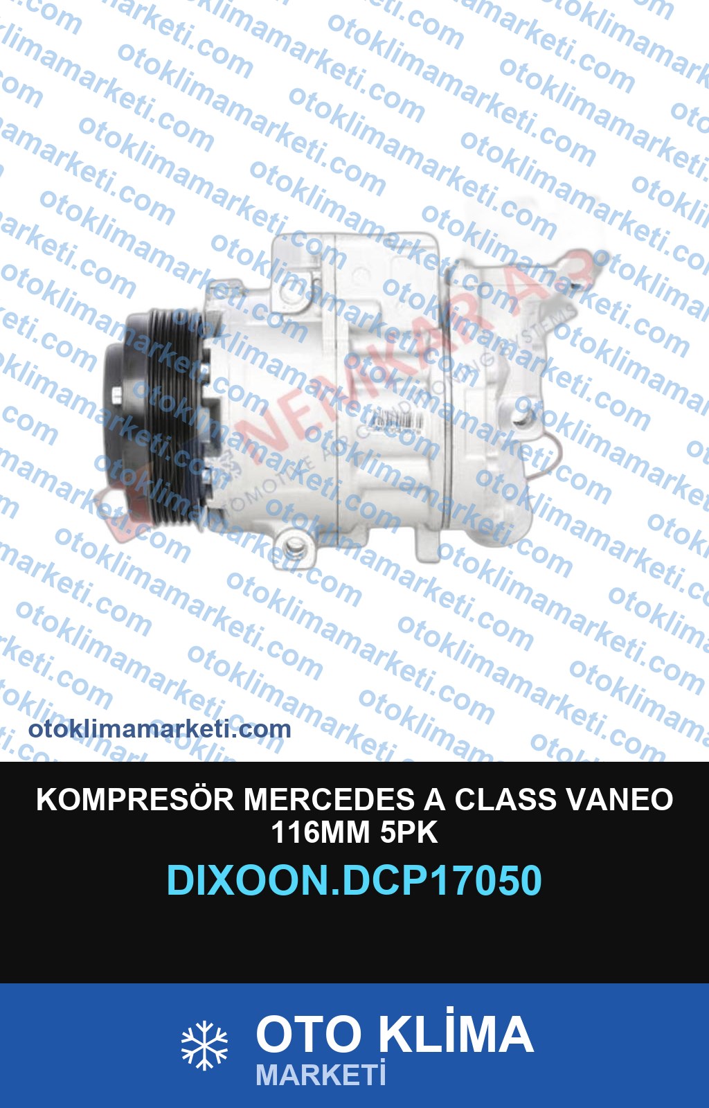 KOMPRESÖR MERCEDES A CLASS VANEO 116MM 5PK