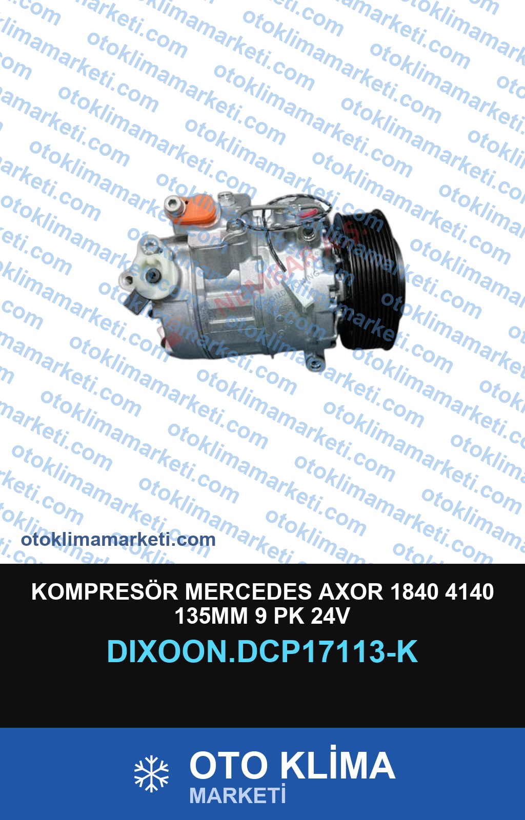 KOMPRESÖR MERCEDES AXOR 1840 4140 135MM 9 PK 24V