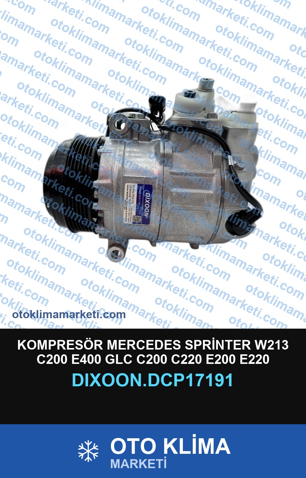 KOMPRESÖR MERCEDES SPRİNTER W213 C200 E400 GLC C200 C220 E200 E220 4-MATİC NEW MODEL 110MM 6PK