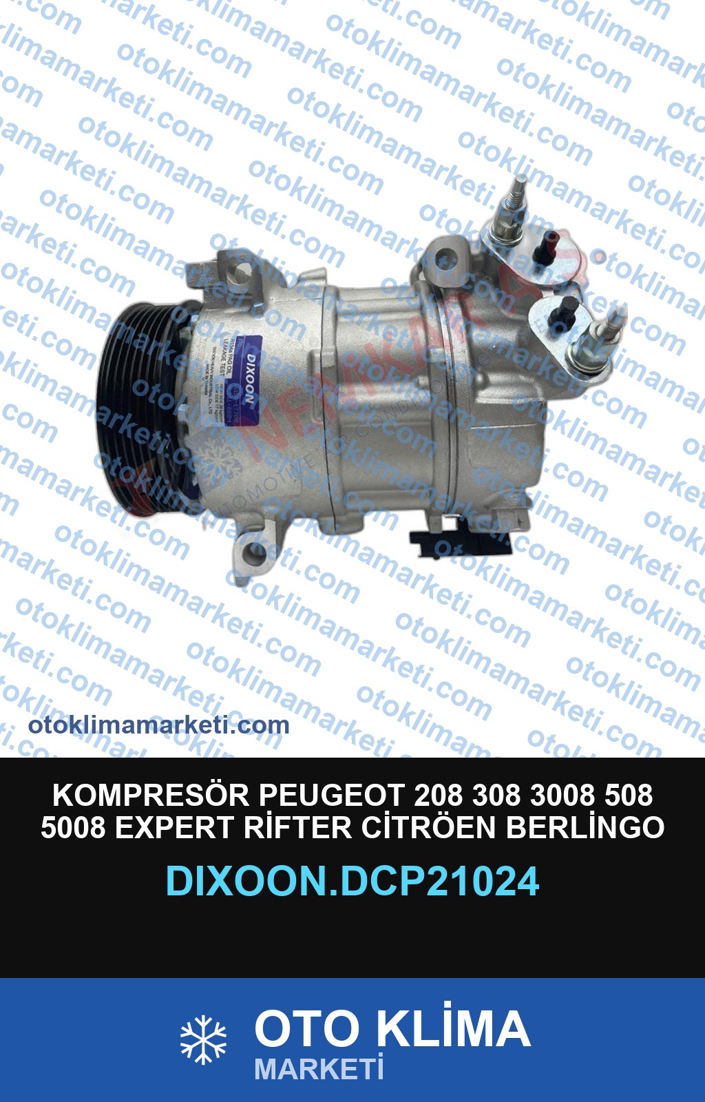 KOMPRESÖR PEUGEOT 208 308 3008 508 5008 EXPERT RİFTER CİTRÖEN BERLİNGO OPEL GRANDLAND CORSA E 2018+ COMBO E C3 C4 C5 109MM 6PK