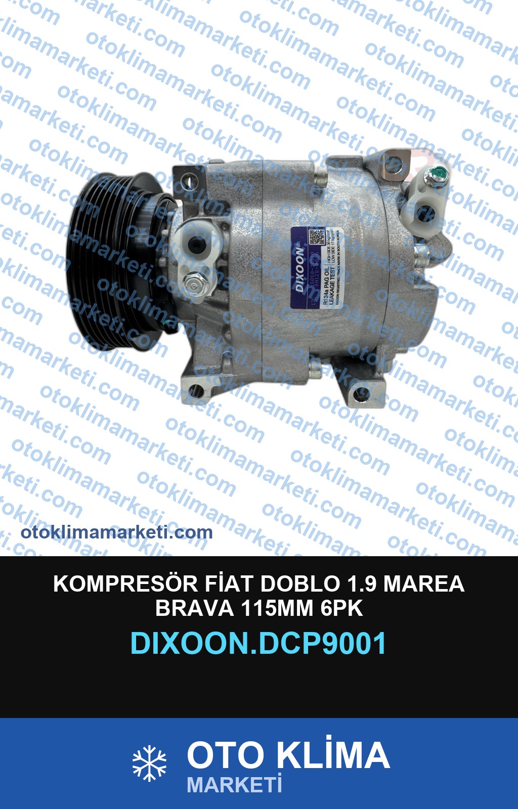 KOMPRESÖR FİAT DOBLO 1.9 MAREA BRAVA 115MM 6PK