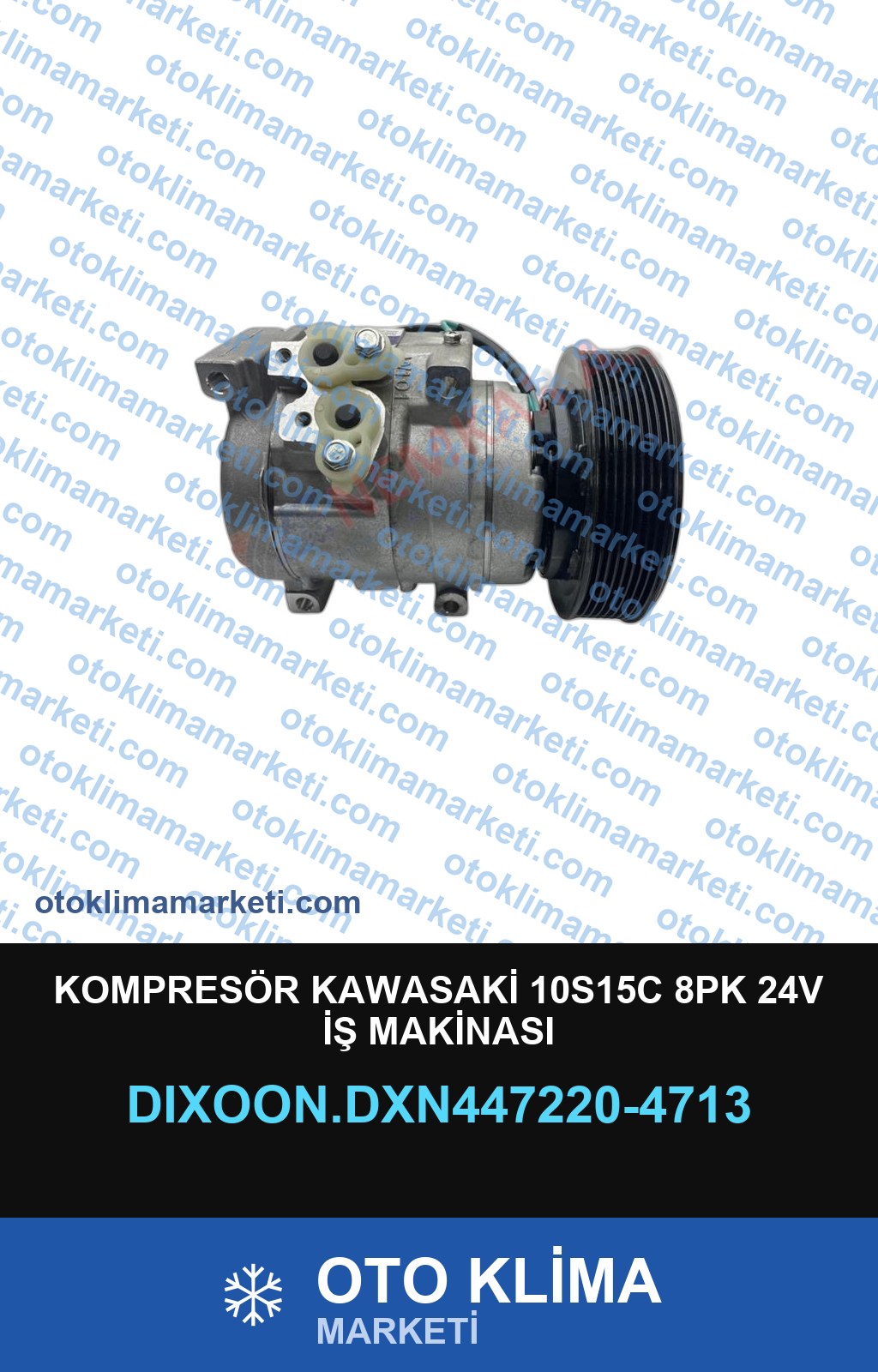 KOMPRESÖR KAWASAKİ 10S15C 8PK 24V İŞ MAKİNASI