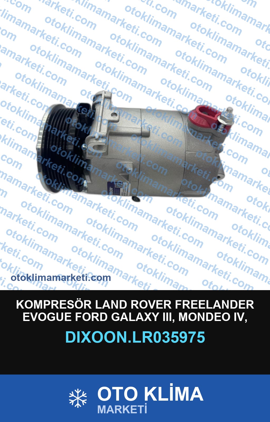 KOMPRESÖR LAND ROVER FREELANDER EVOGUE FORD GALAXY III, MONDEO IV, S-MAX 119MM 6PK