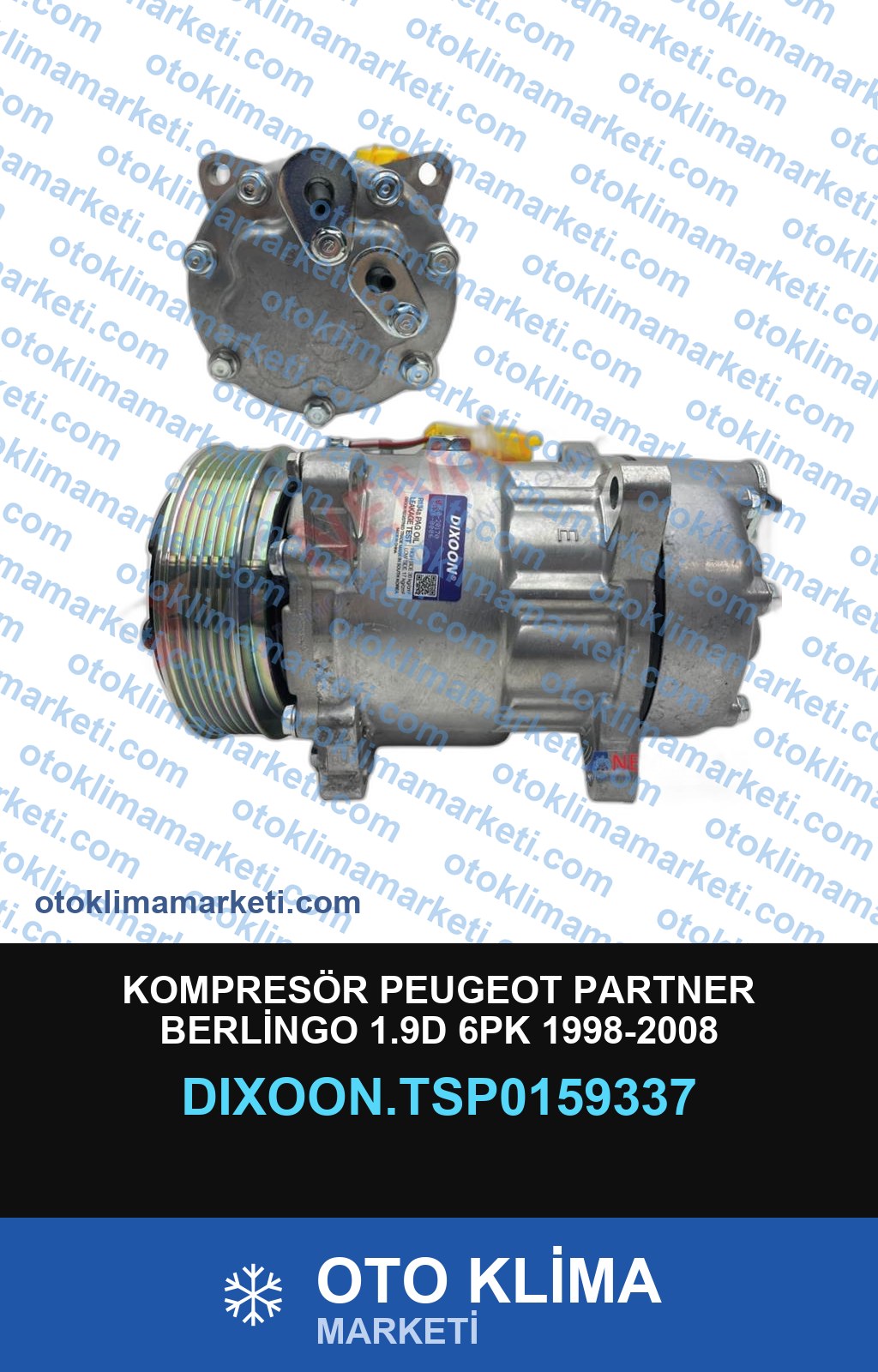 KOMPRESÖR PEUGEOT PARTNER BERLİNGO 1.9D 6PK 1998-2008