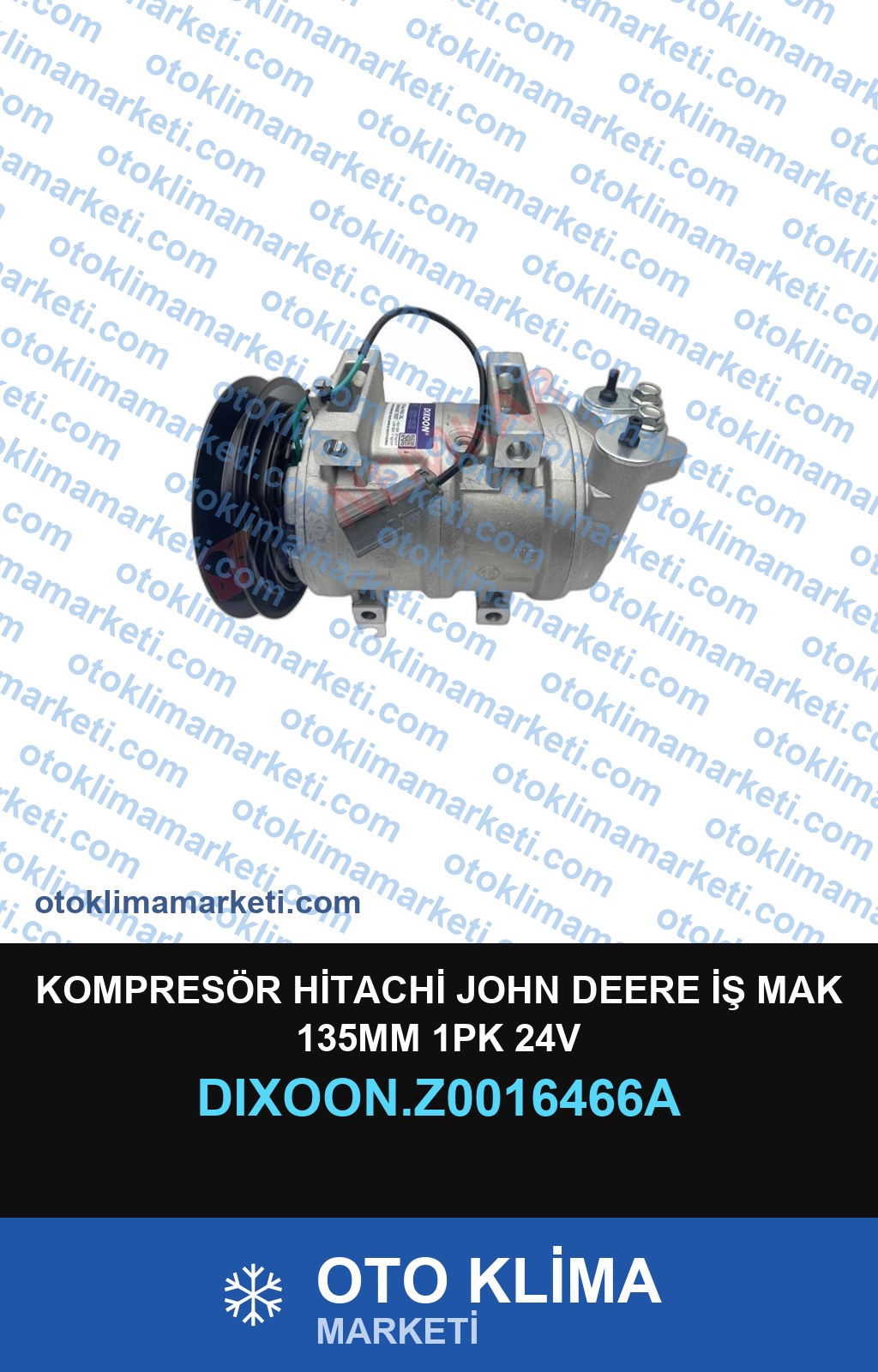 KOMPRESÖR HİTACHİ JOHN DEERE İŞ MAK 135MM 1PK 24V