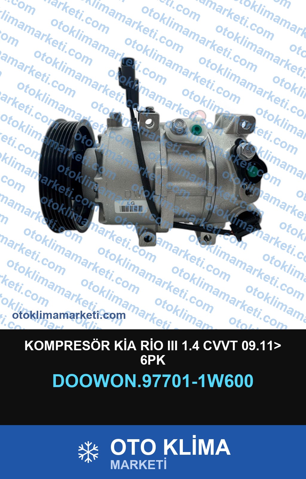 KOMPRESÖR KİA RİO III 1.4 CVVT 09.11> 6PK
