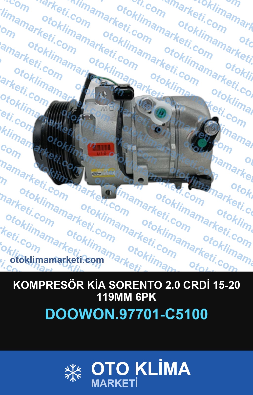 KOMPRESÖR KİA SORENTO 2.0 CRDİ 15-20 119MM 6PK