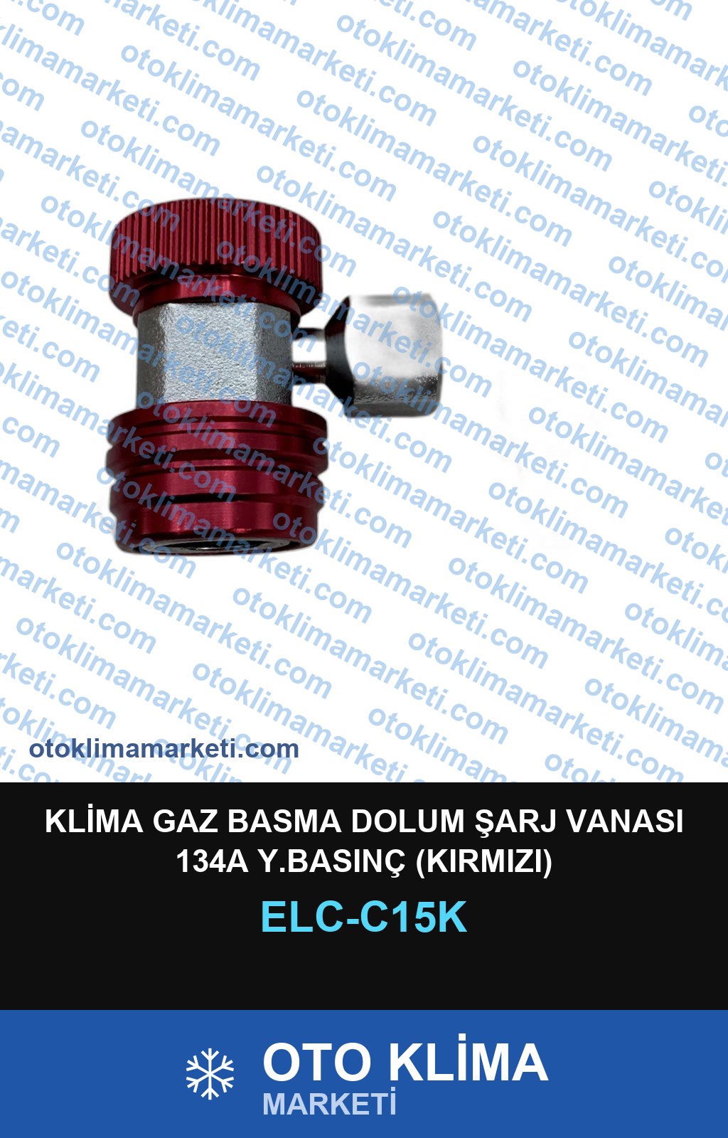 KLİMA GAZ BASMA DOLUM ŞARJ VANASI 134A Y.BASINÇ (KIRMIZI)