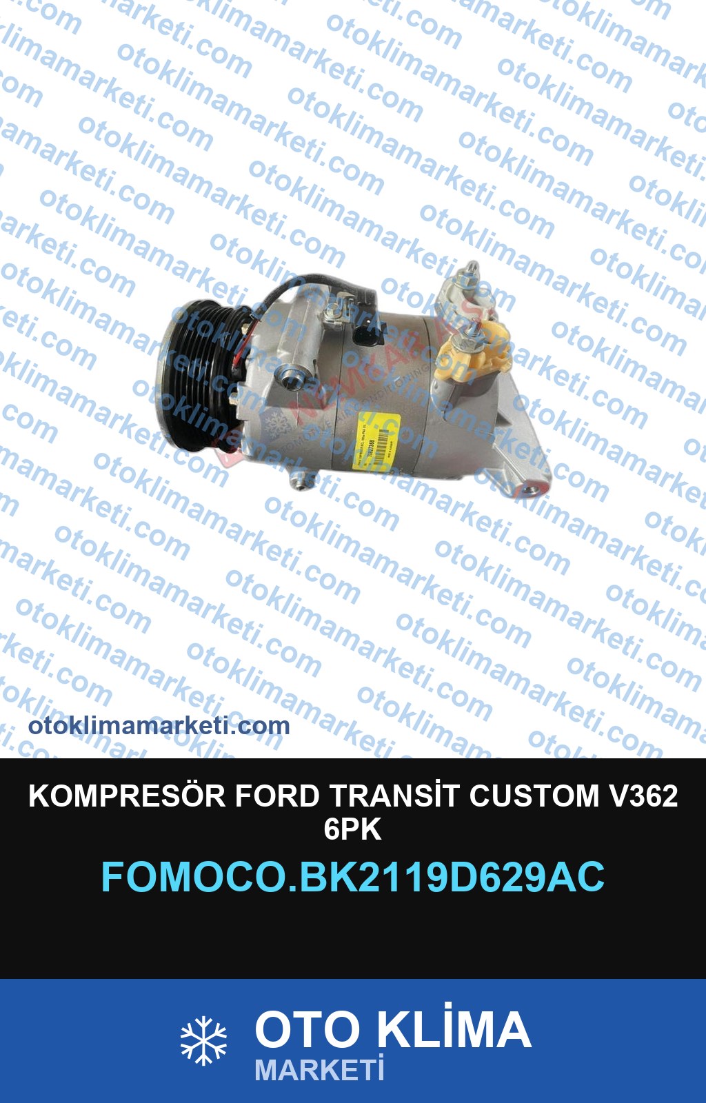 KOMPRESÖR FORD TRANSİT CUSTOM V362 6PK