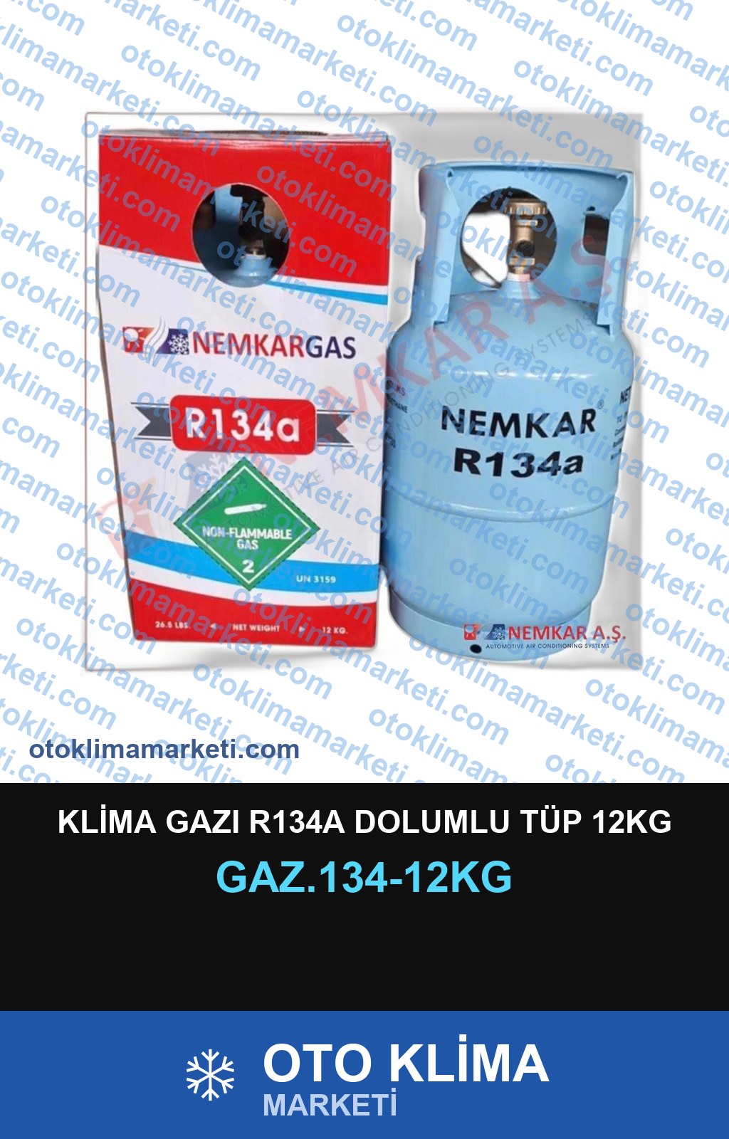 KLİMA GAZI R134A DOLUMLU TÜP 12KG