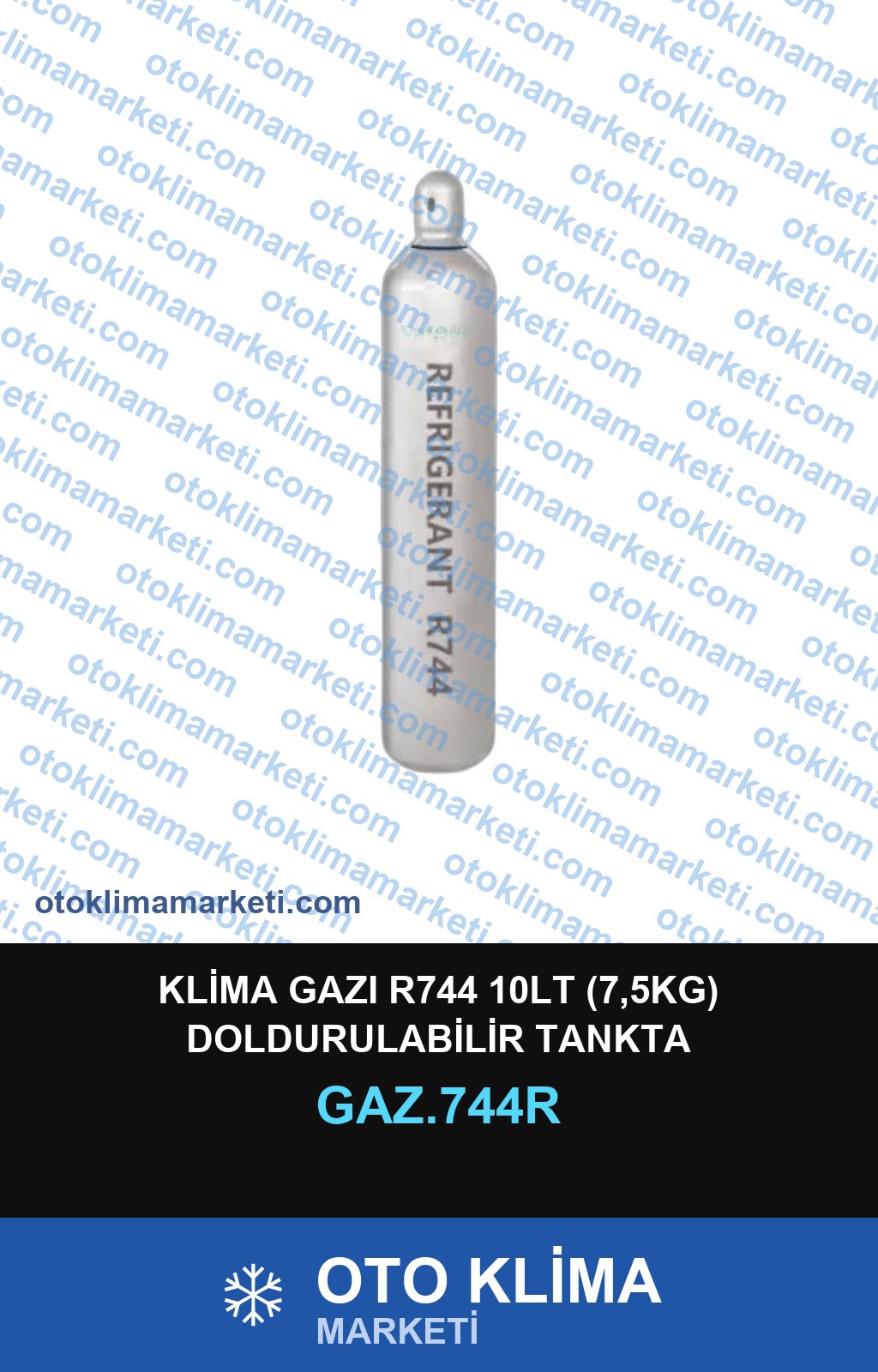 KLİMA GAZI R744 10LT (7,5KG) DOLDURULABİLİR TANKTA