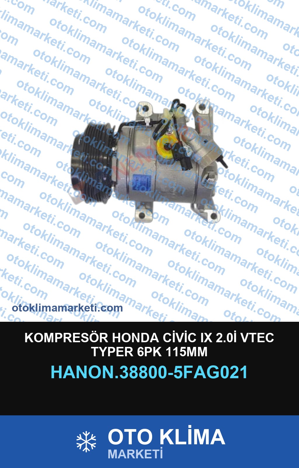 KOMPRESÖR HONDA CİVİC IX 2.0İ VTEC TYPER 6PK 115MM