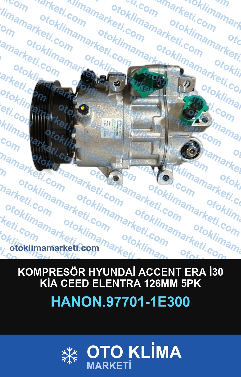 KOMPRESÖR HYUNDAİ ACCENT ERA İ30 KİA CEED ELENTRA 126MM 5PK