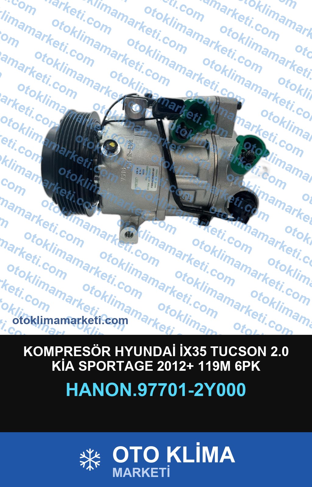 KOMPRESÖR HYUNDAİ İX35 TUCSON 2.0 KİA SPORTAGE 2012+ 119M 6PK
