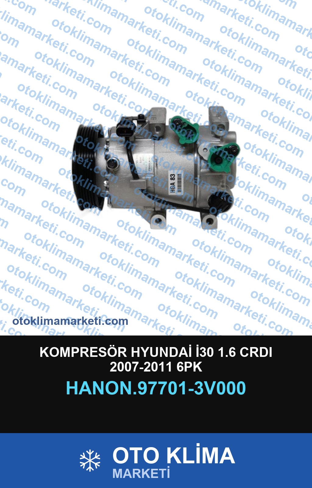 KOMPRESÖR HYUNDAİ İ30 1.6 CRDI 2007-2011 6PK