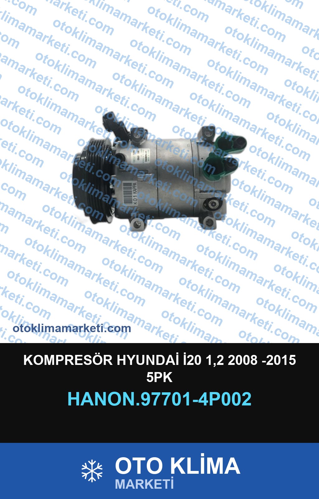 KOMPRESÖR HYUNDAİ İ20 1,2 2008 -2015 5PK