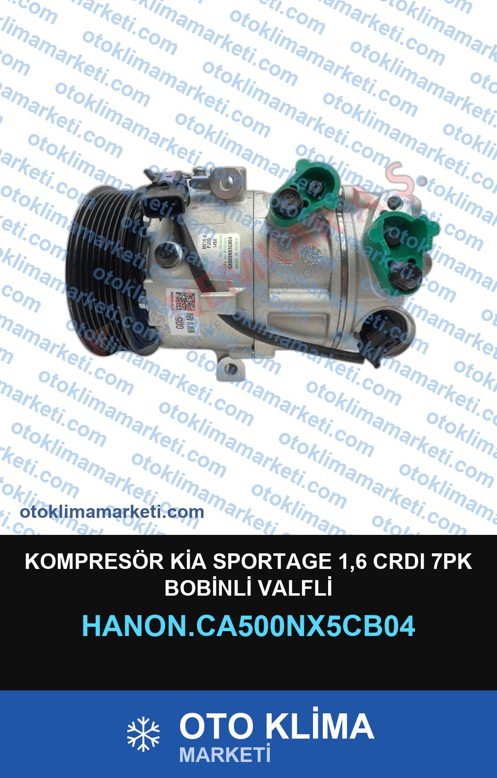 KOMPRESÖR KİA SPORTAGE 1,6 CRDI 7PK BOBİNLİ VALFLİ