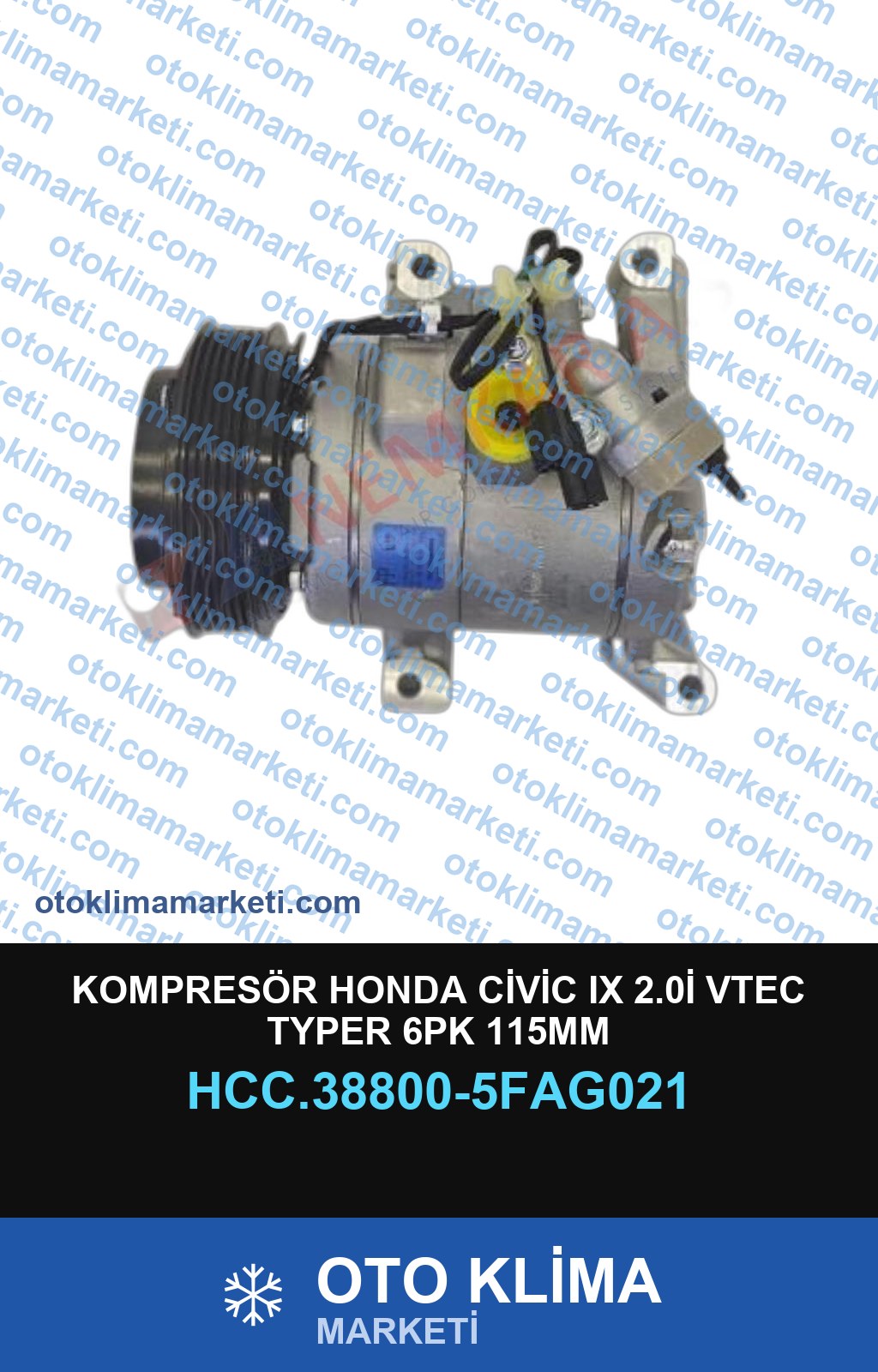 KOMPRESÖR HONDA CİVİC IX 2.0İ VTEC TYPER 6PK 115MM