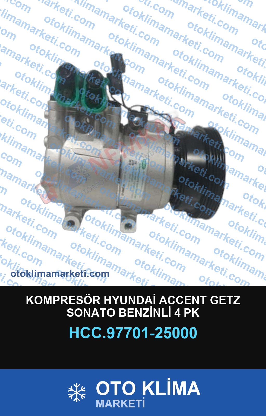 KOMPRESÖR HYUNDAİ ACCENT GETZ SONATO BENZİNLİ 4 PK
