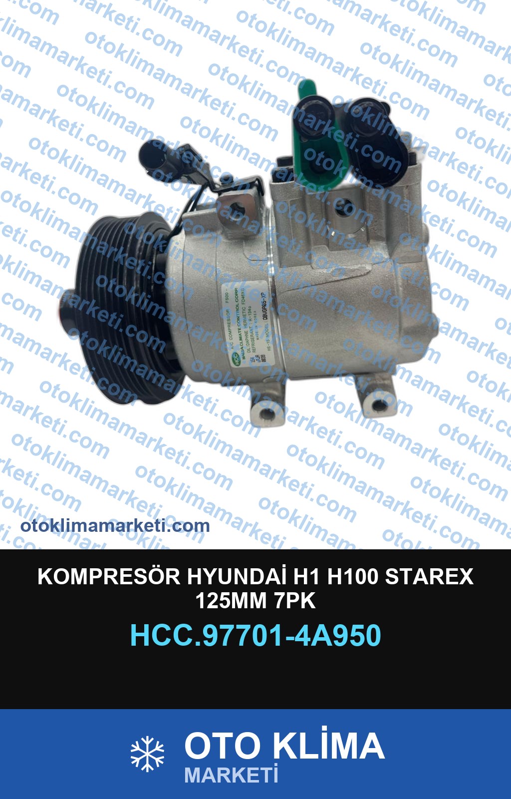 KOMPRESÖR HYUNDAİ H1 H100 STAREX 125MM 7PK