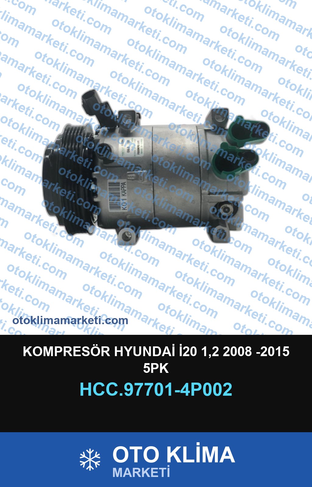 KOMPRESÖR HYUNDAİ İ20 1,2 2008 -2015 5PK