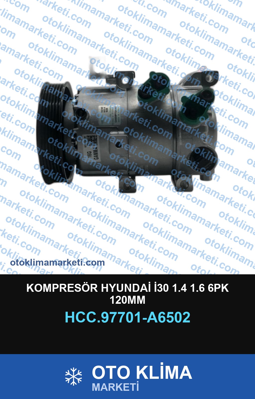 KOMPRESÖR HYUNDAİ İ30 1.4 1.6 6PK 120MM