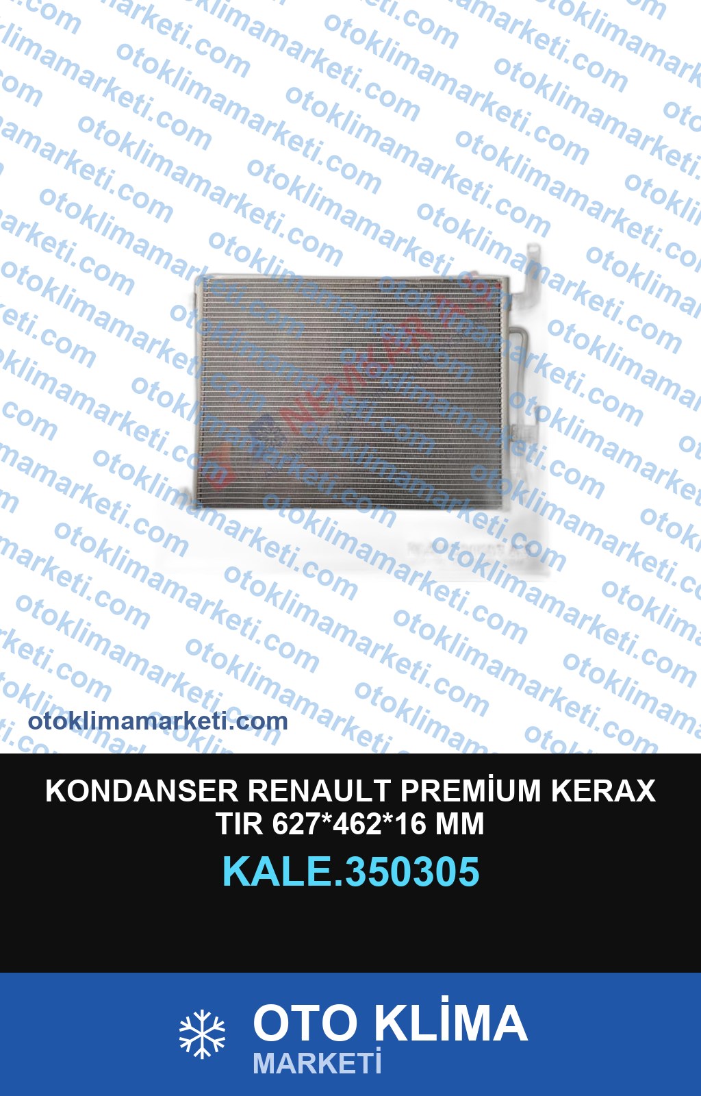 KONDANSER RENAULT PREMİUM KERAX TIR 627*462*16 MM