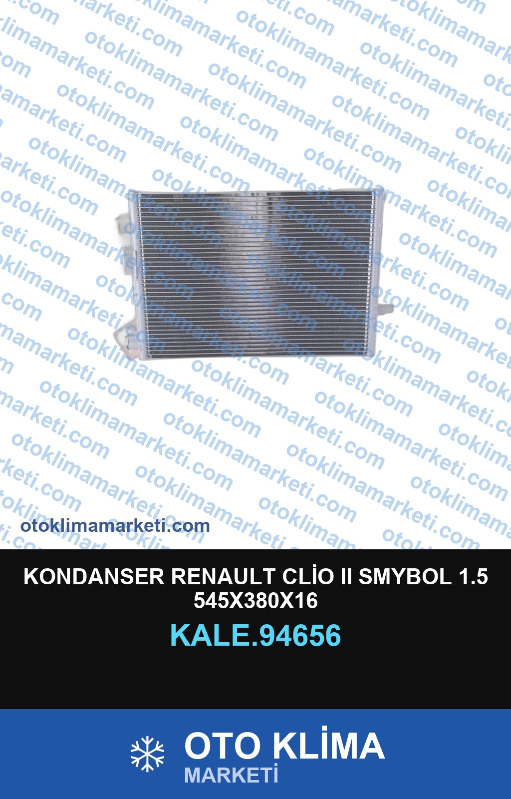 KONDANSER RENAULT CLİO II SMYBOL 1.5 545X380X16
