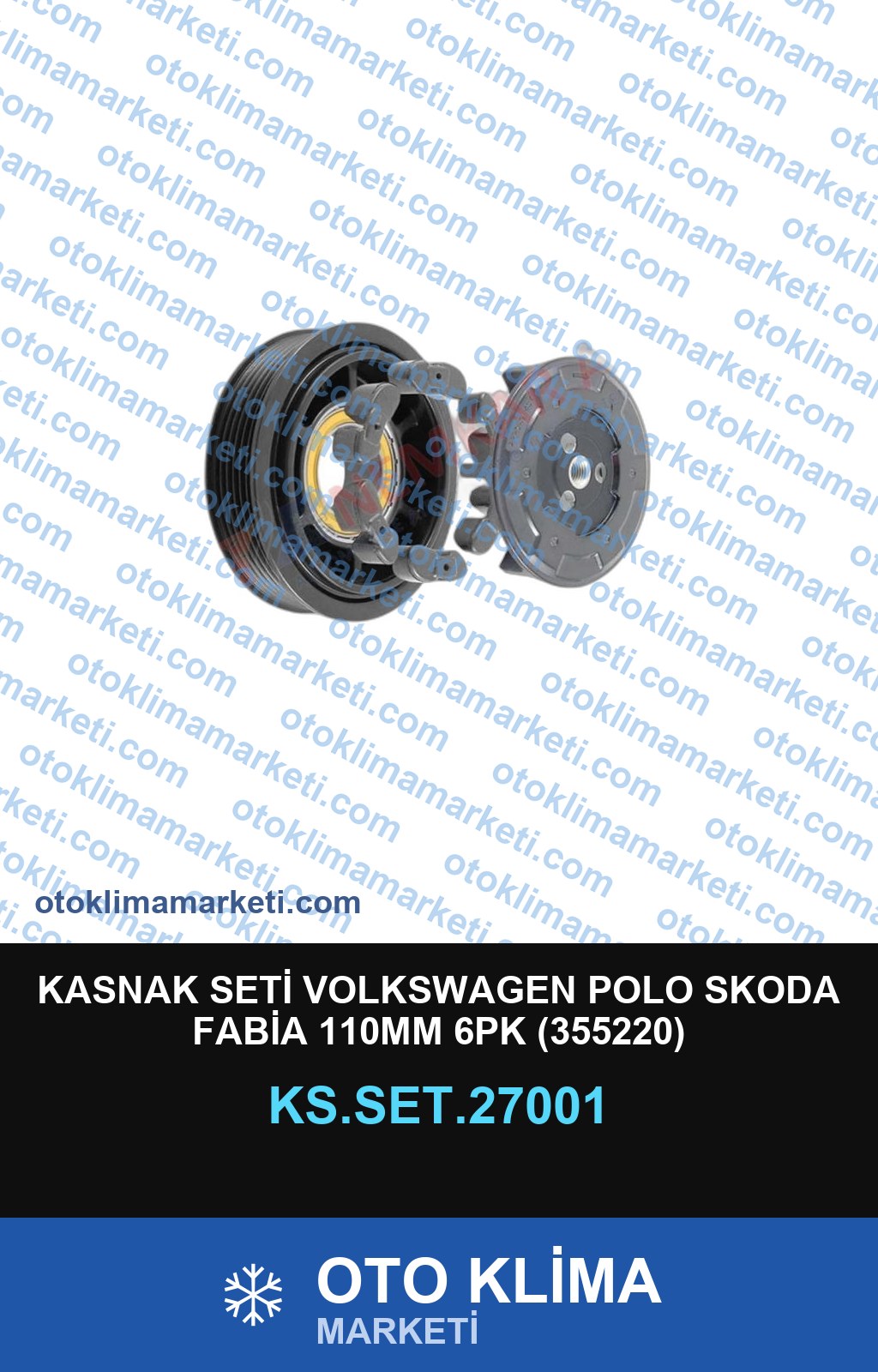 KASNAK SETİ VOLKSWAGEN POLO SKODA FABİA 110MM 6PK (355220)