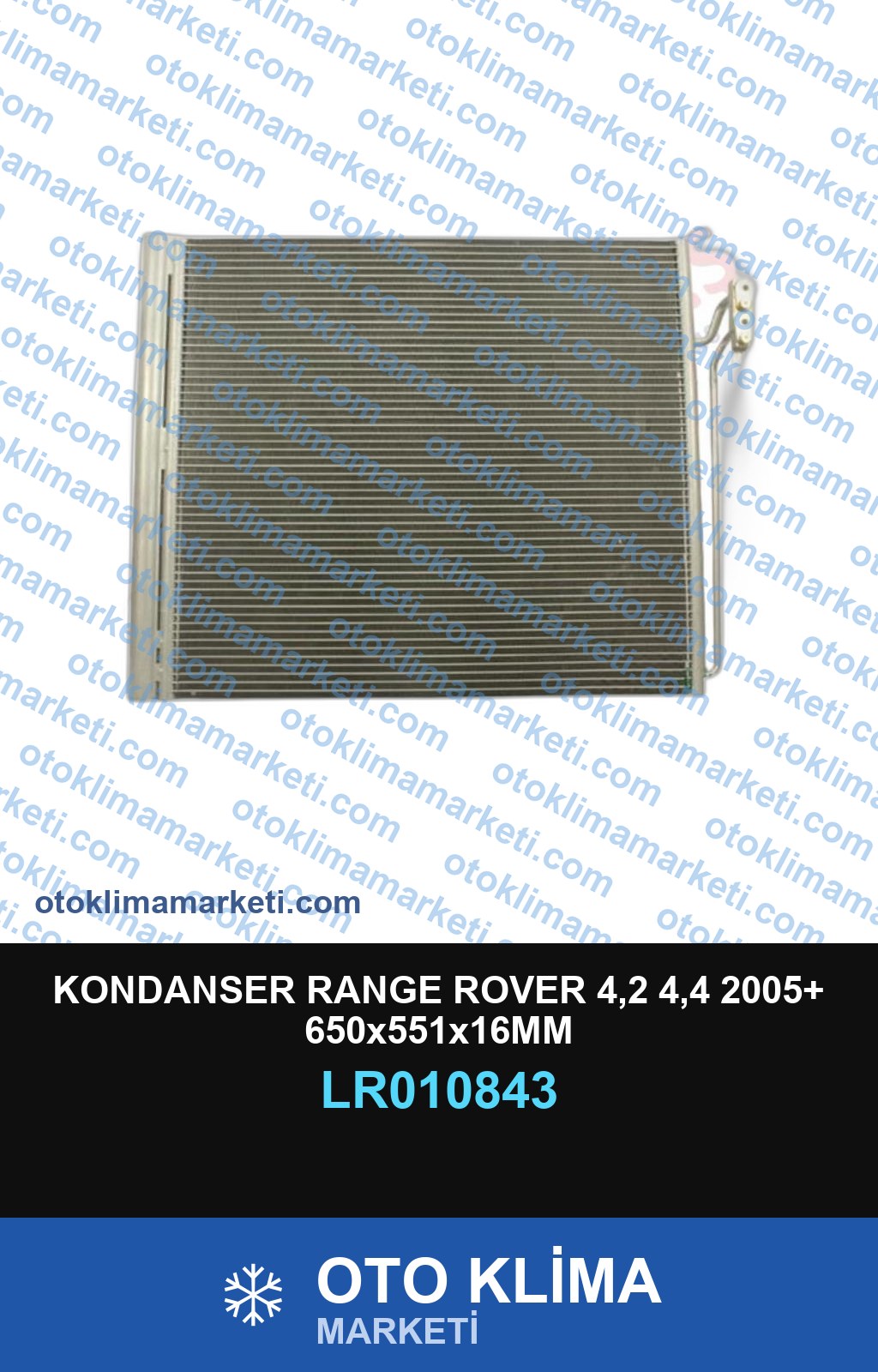KONDANSER RANGE ROVER 4,2 4,4 2005+ 650x551x16MM